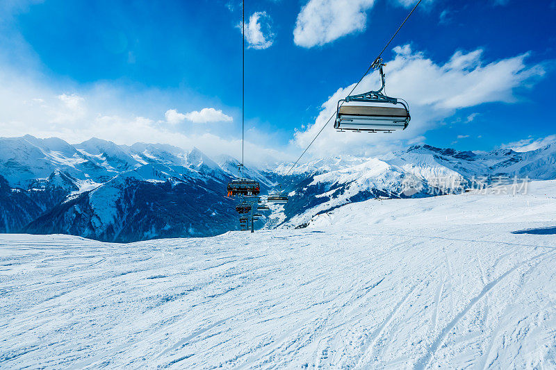 冬季滑雪胜地Mayrhofen, Tirol，奥地利